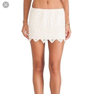 BluePlanet 🌎 2-in-1 Cream Crochet Skirt/Tube Top